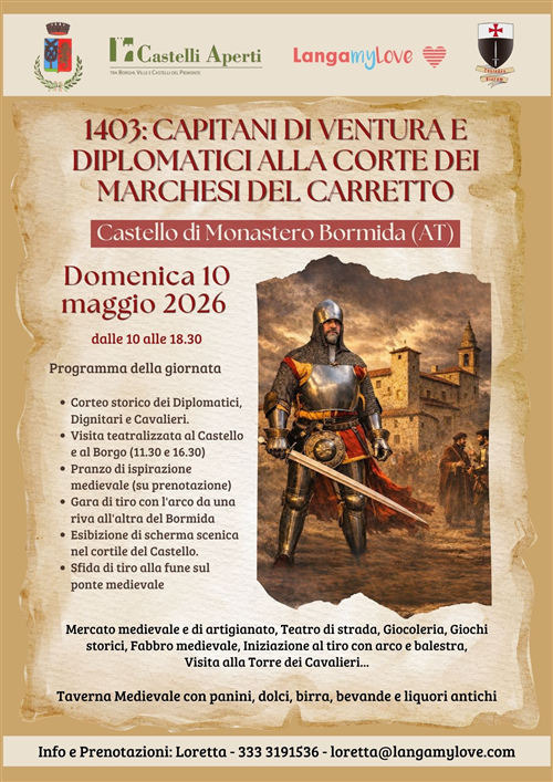 â€œ1403: Capitani di Ventura e Diplomatici alla Corte dei Del Carrettoâ€ - Domenica 10 maggio