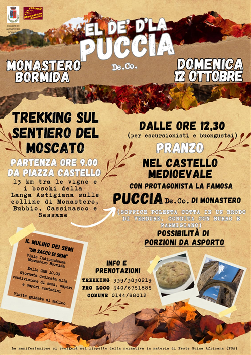 Domenica 12 ottobre â€œEl dè d’la Pucciaâ€